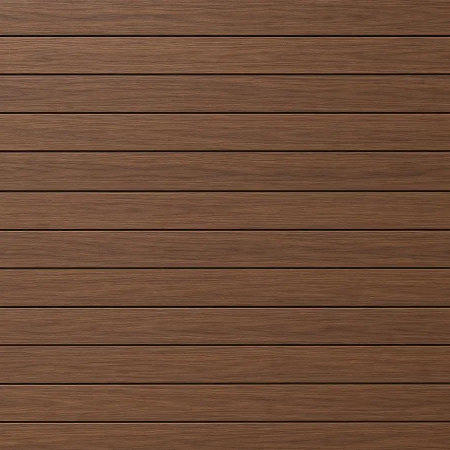 Aluminum siding in a wood grain finish