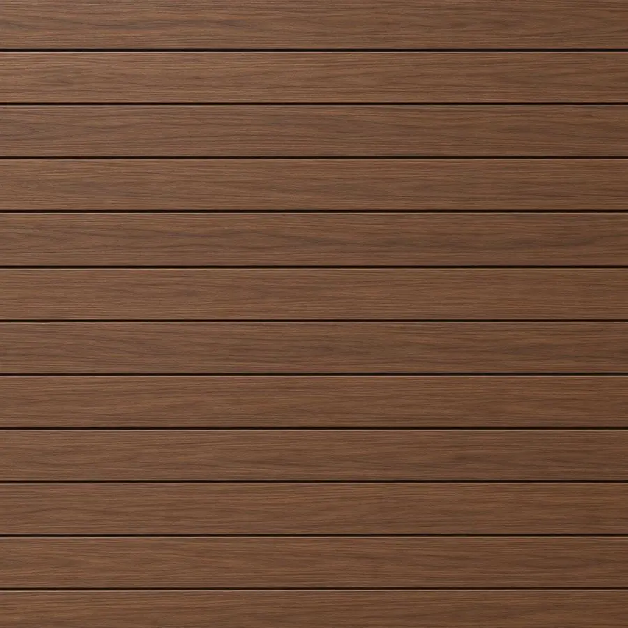 Aluminum siding in a wood grain finish